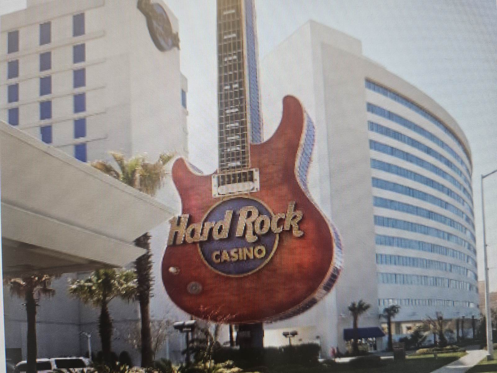 Hard Rock Casino guitar sign
